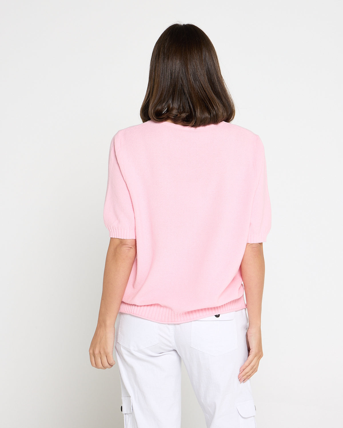 Rachel Cotton Knit Top - Pink