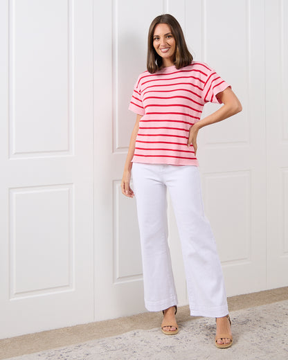 Cher Wide Leg Jeans - White