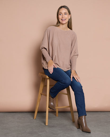 Georgie Knit Top - Mocha
