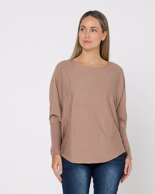 Georgie Knit Top - Mocha