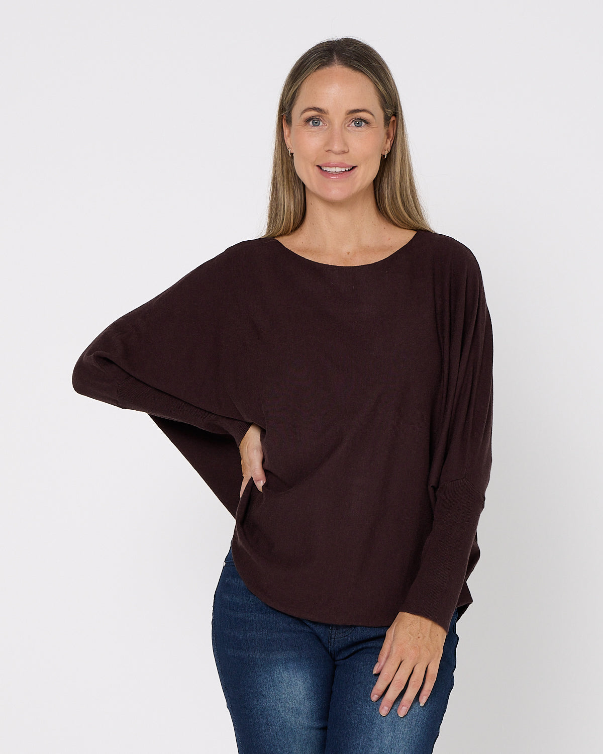 Georgie Knit Top - Choc