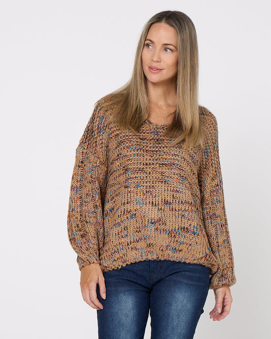 Mariah Knit - Brown Multi