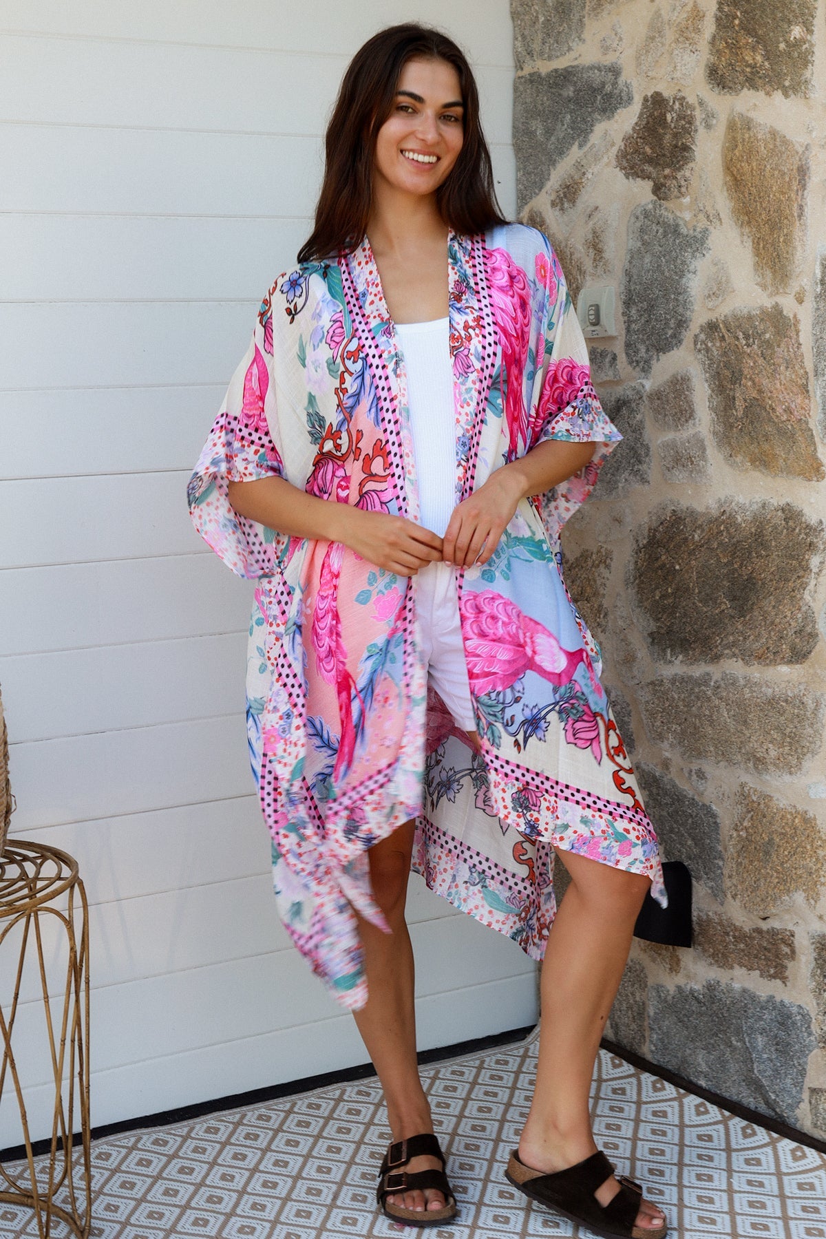 Noosa Summer Cape – Pink Peacock