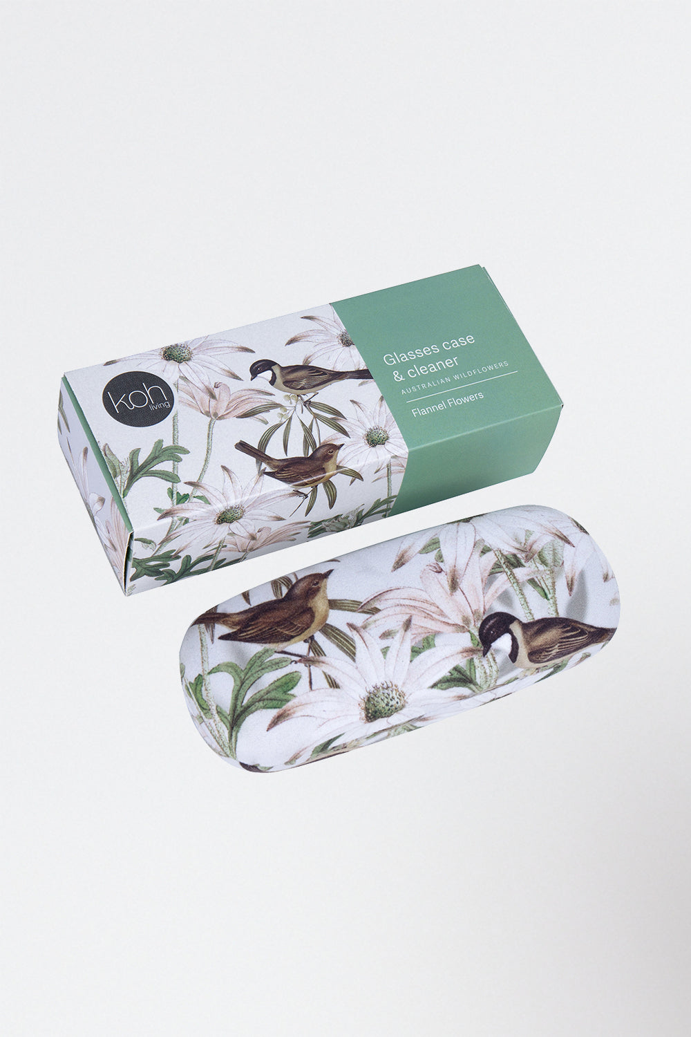 Flannel Flowers Glasses Case
