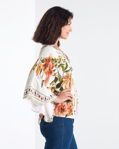 Katrina Flutter Sleeve Top - Boho Floral