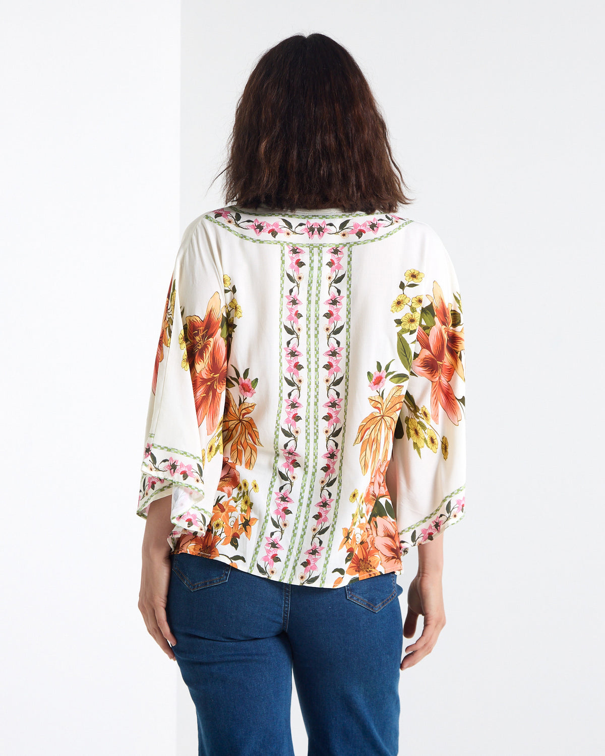 Katrina Flutter Sleeve Top - Boho Floral