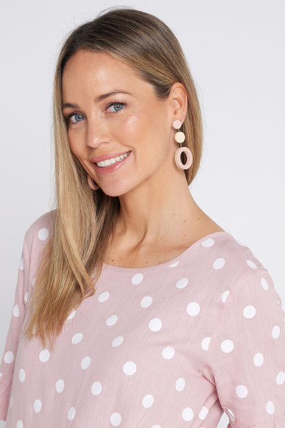 Kendra Statement Earrings - Pink