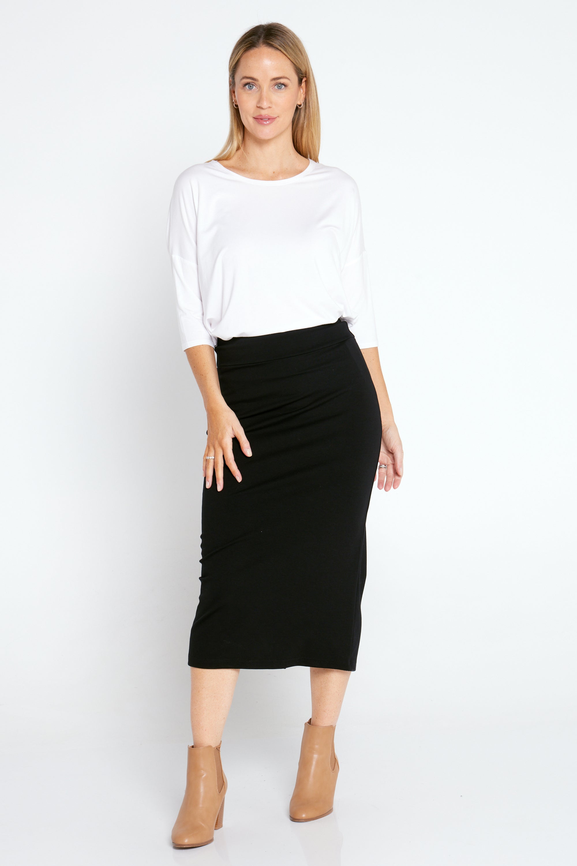 Black midi pencil skirt sale australia