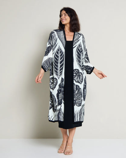 Banbury Kimono Jacket - Beige & Black