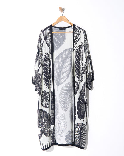 Banbury Kimono Jacket - Beige & Black