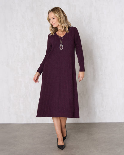 Lucia Dress - Plum Marle