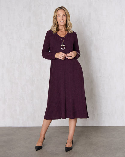 Lucia Dress - Plum Marle
