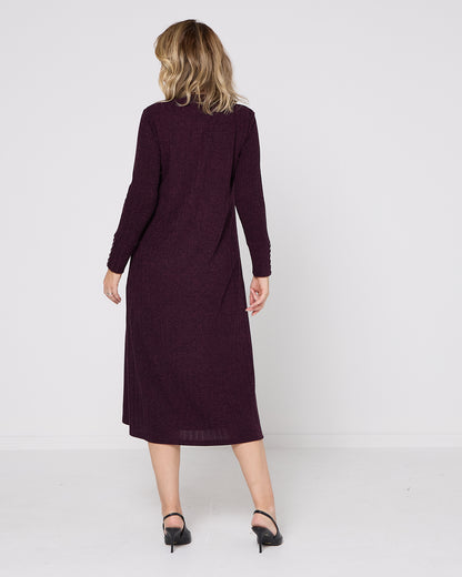Lucia Dress - Plum Marle