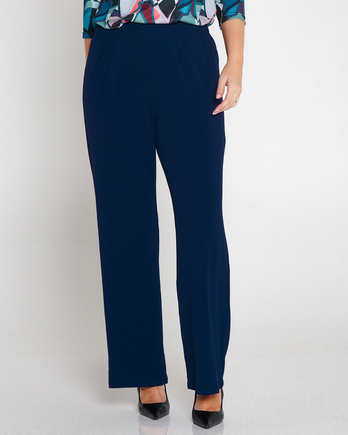 Krista Wide Leg Pants - Navy