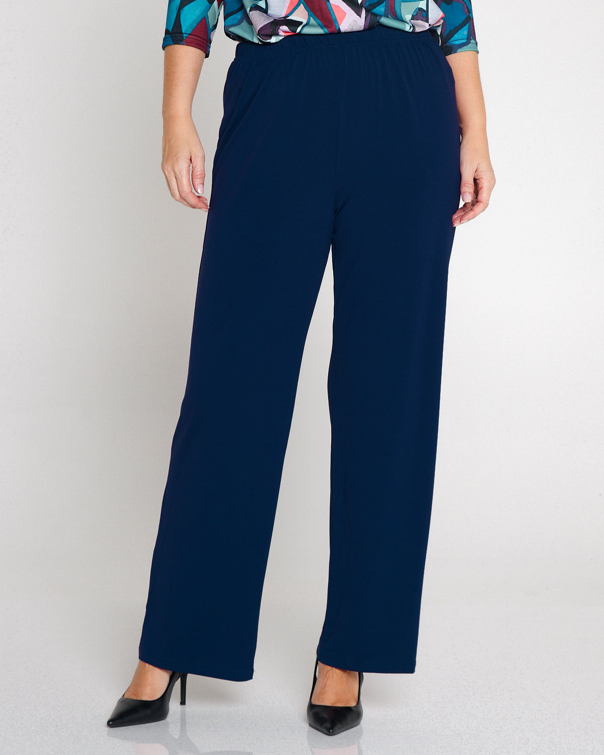 Krista Wide Leg Pants - Navy