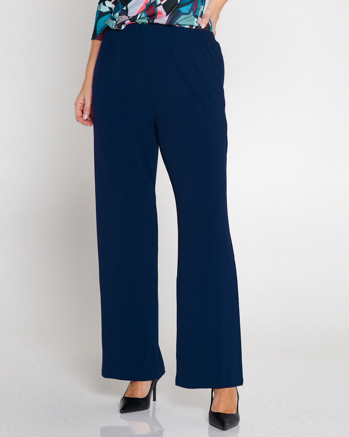 Krista Wide Leg Pants - Navy