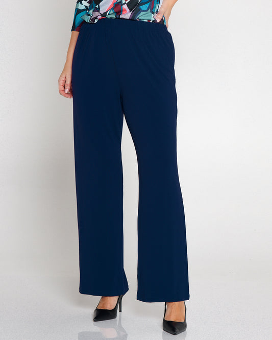 Krista Wide Leg Pants - Navy