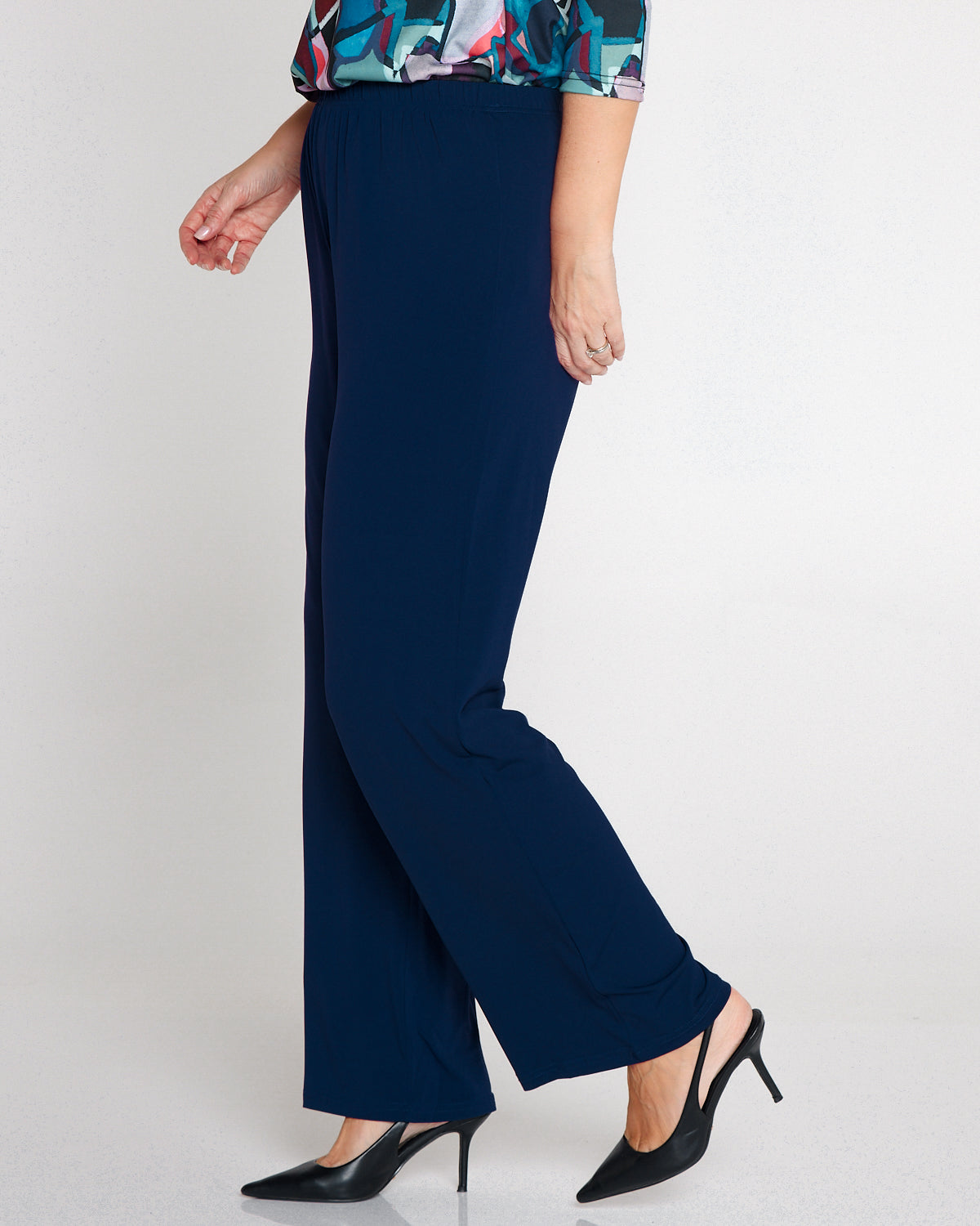 Krista Wide Leg Pants - Navy