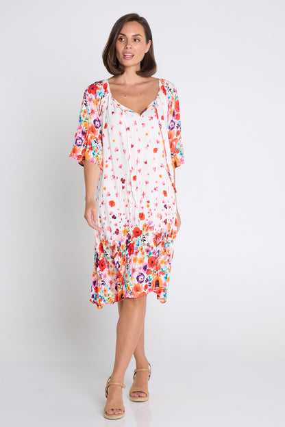 Kumasi Dress - White Floral