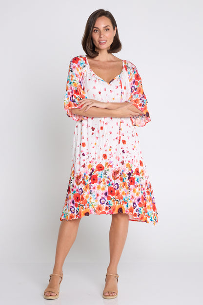 Kumasi Dress - White Floral