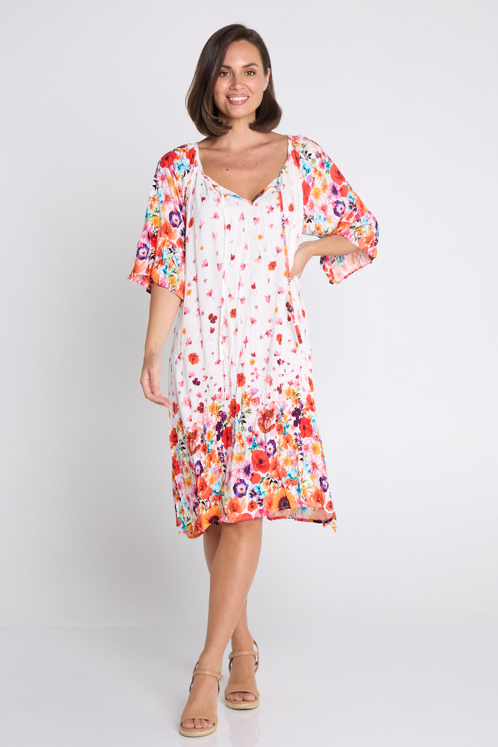 Kumasi Dress - White Floral