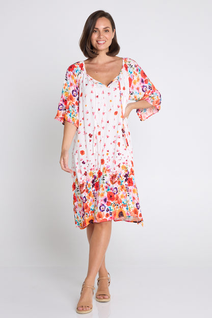 Kumasi Dress - White Floral