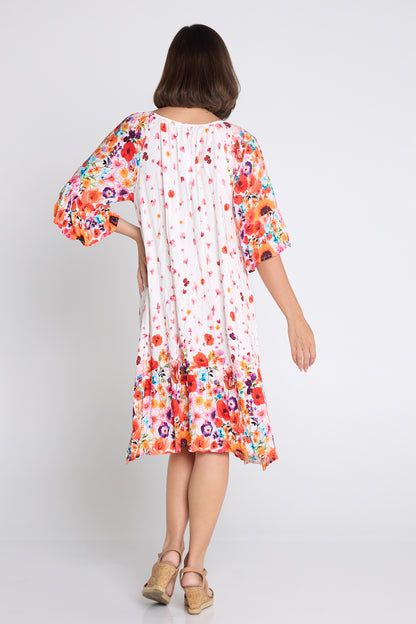 Kumasi Dress - White Floral