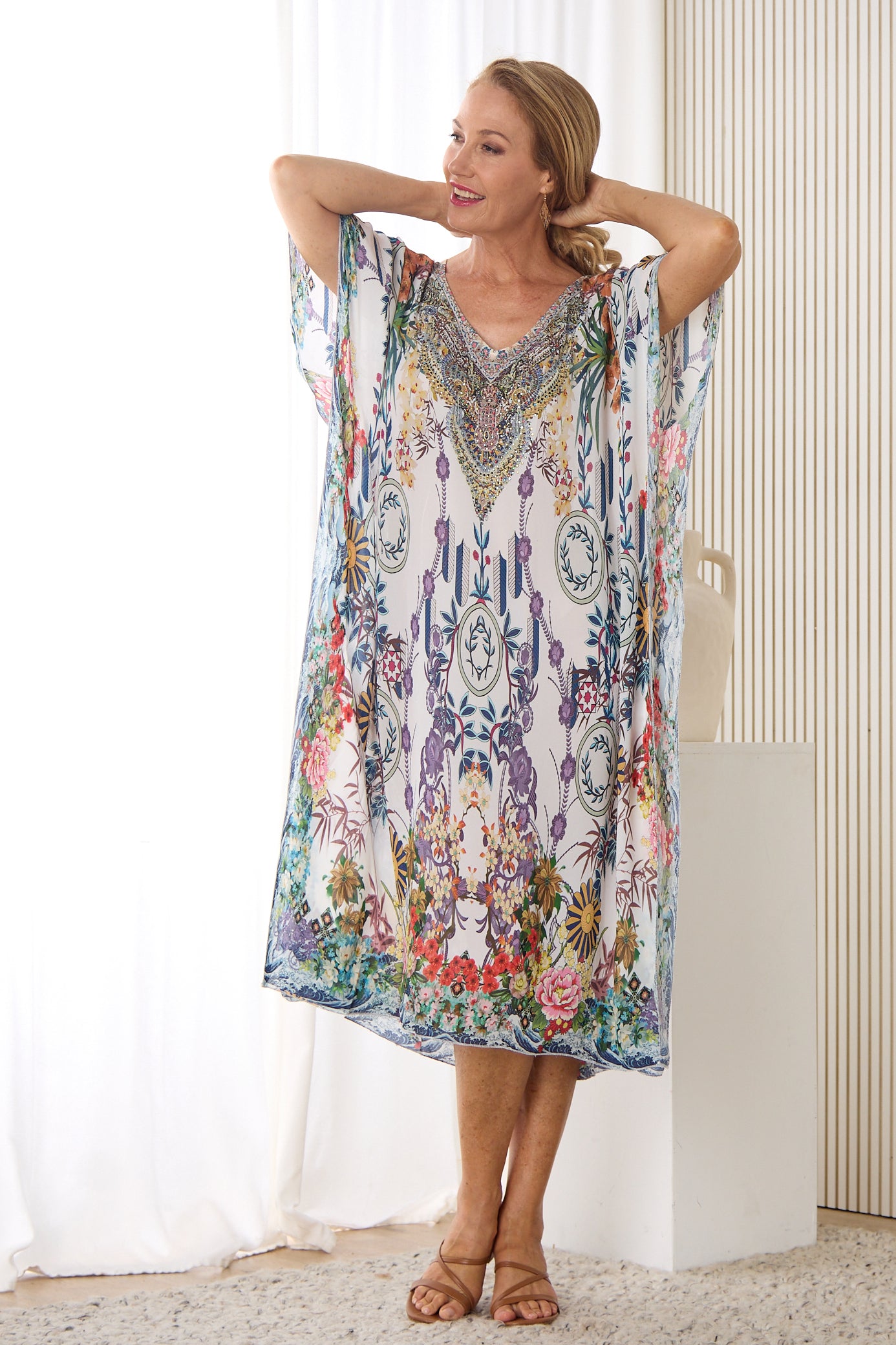 Ibiza Kaftan - Orchid Oasis