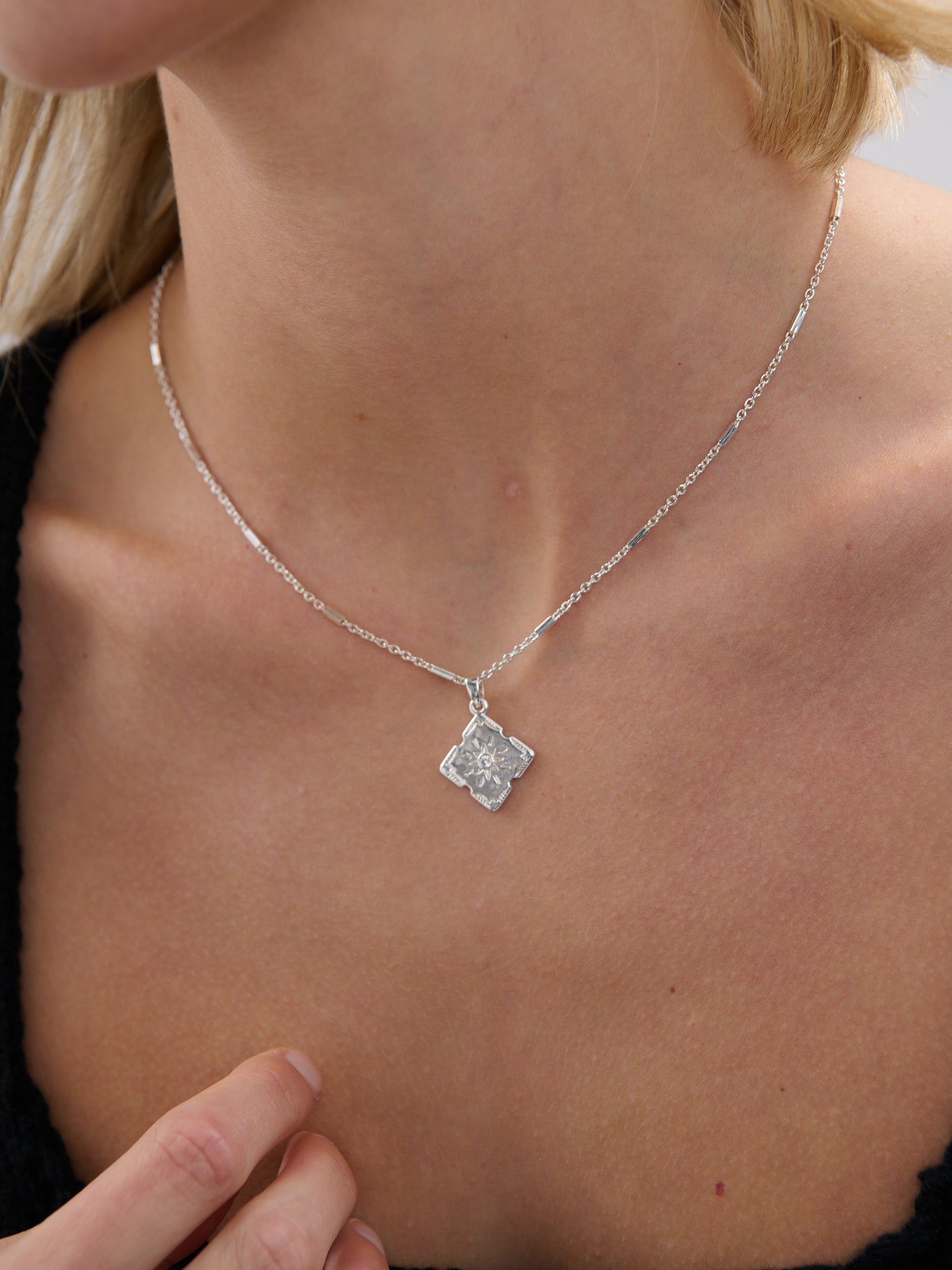 Lori Silver Plated Charm Necklace