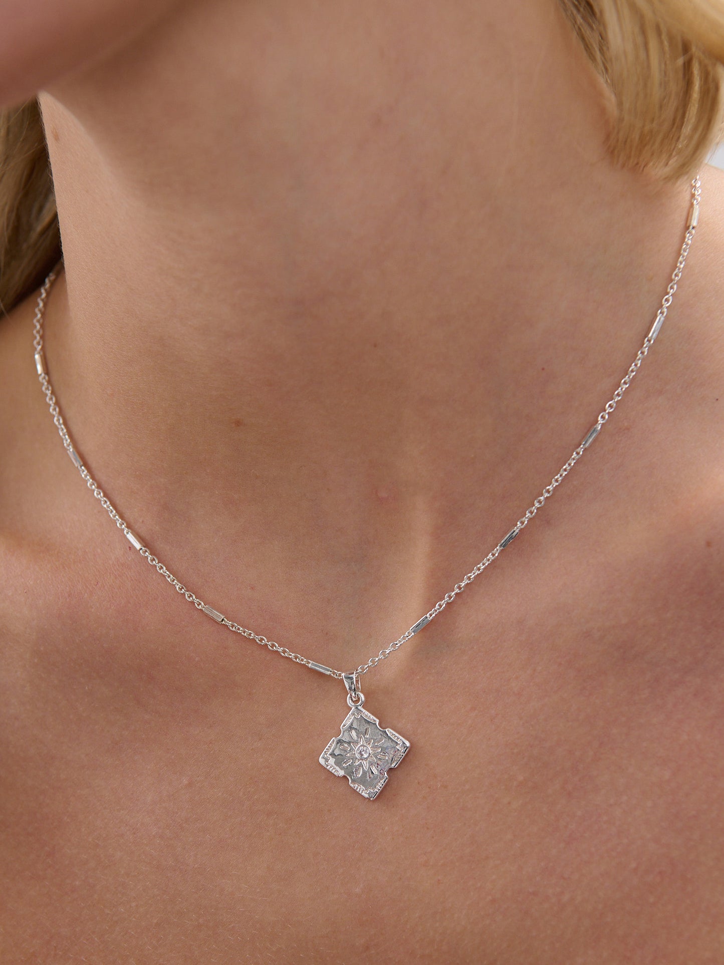 Lori Silver Plated Charm Necklace