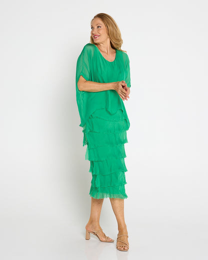 Margo Silk Dress - Jewel Green