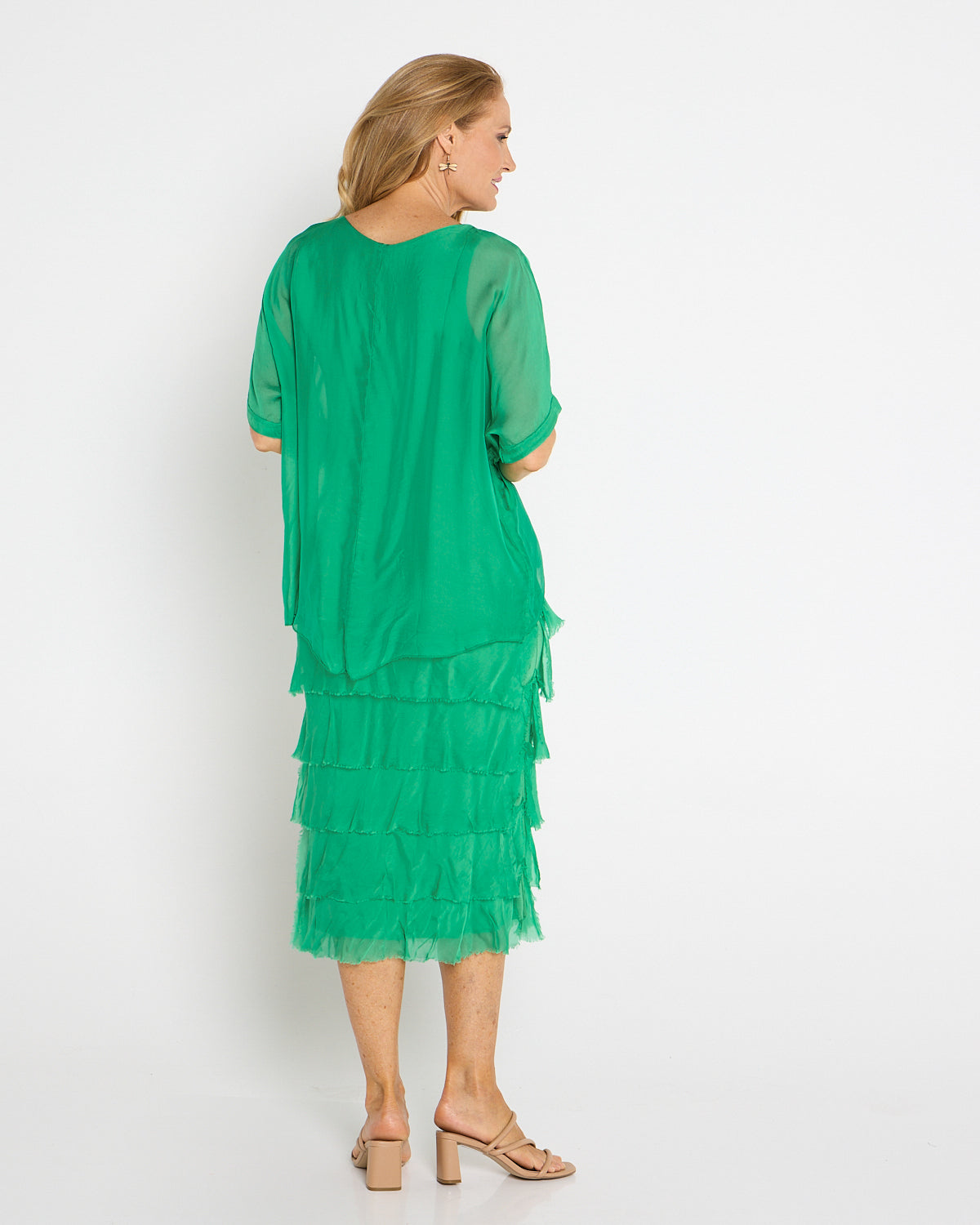 Margo Silk Dress - Jewel Green