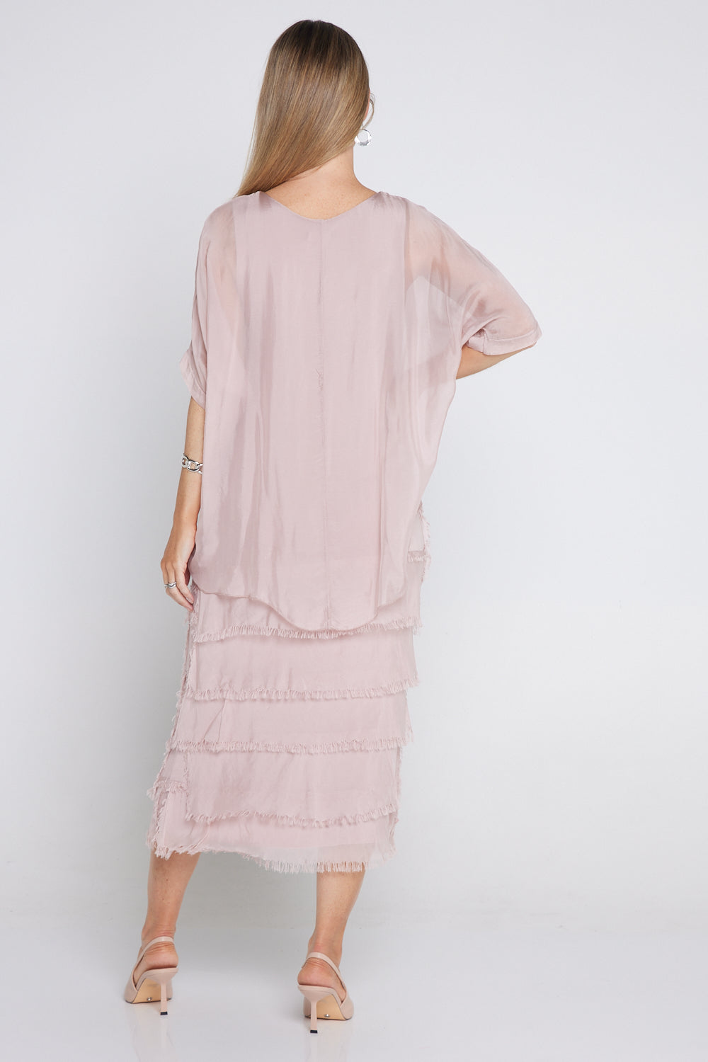 Margo Silk Dress - Blush Pink