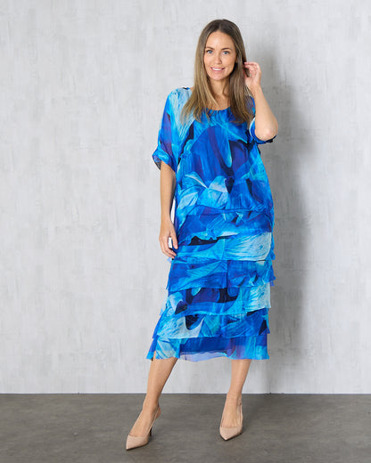 Margo Dress - Azure Bloom