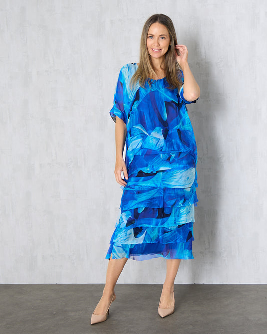 Margo Dress - Azure Bloom