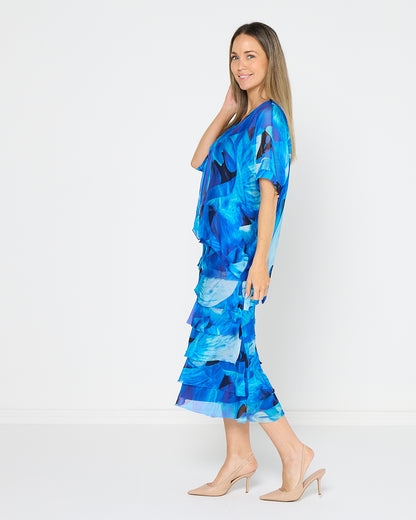 Margo Dress - Azure Bloom