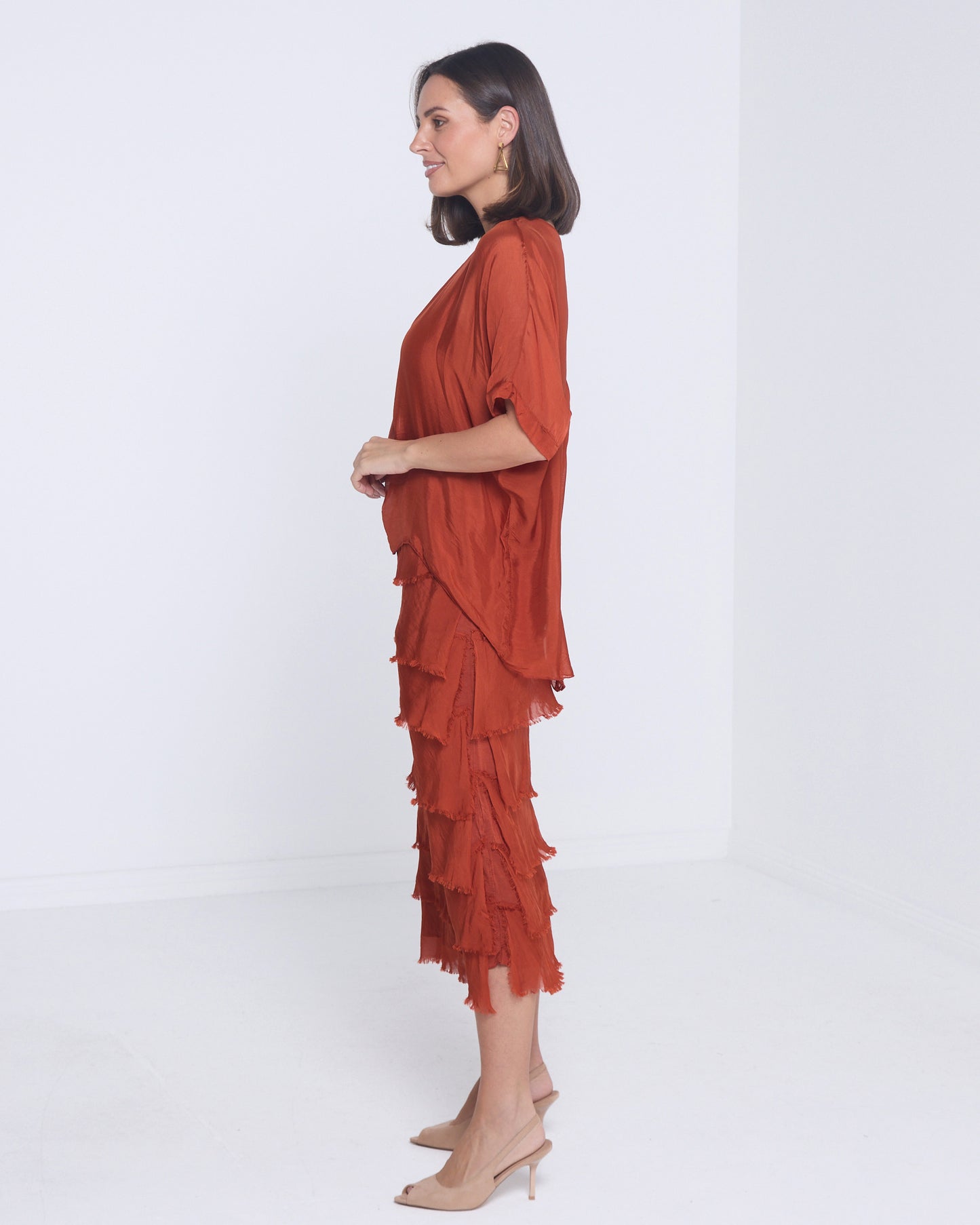 Margo Silk Dress - Ochre