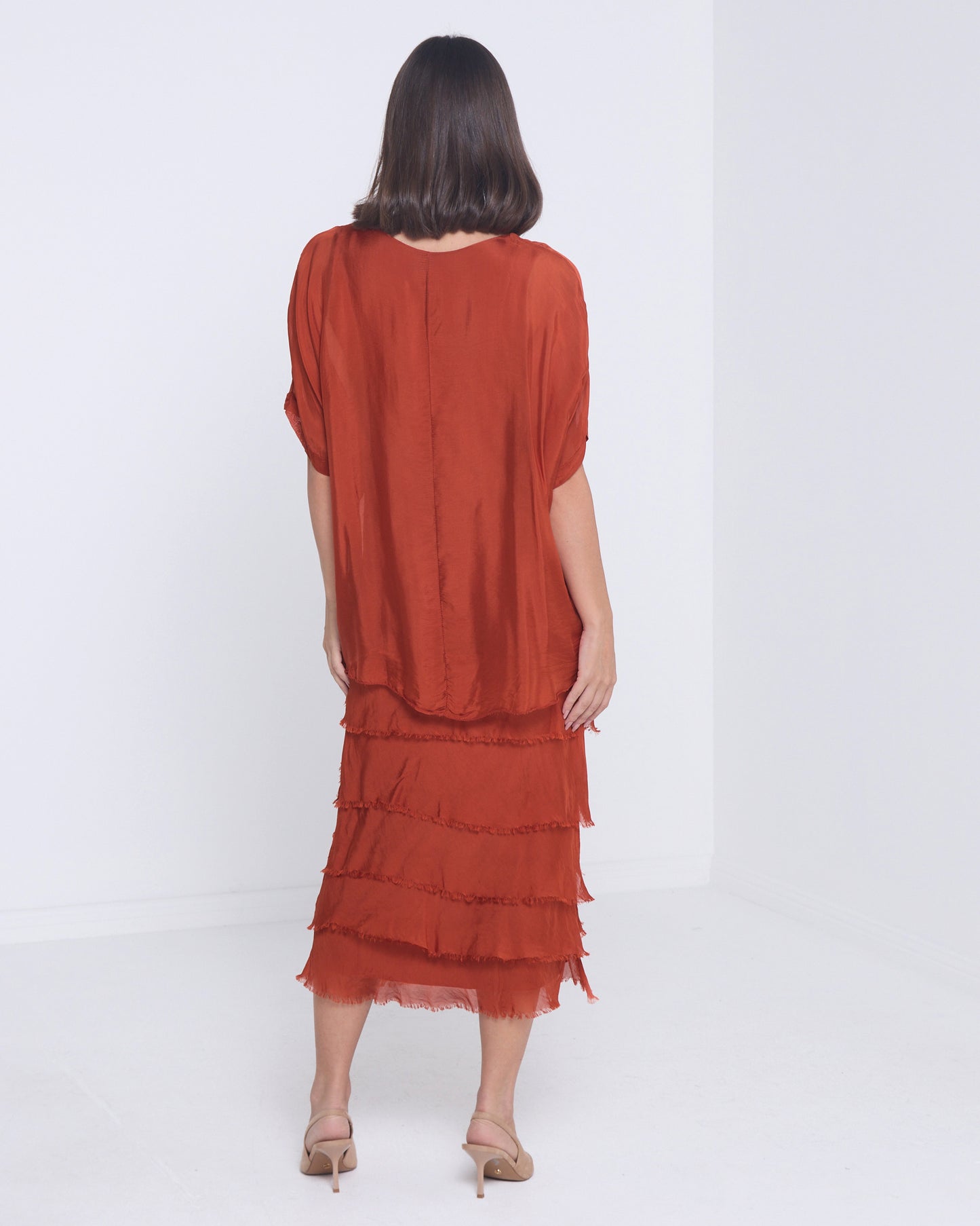 Margo Silk Dress - Ochre