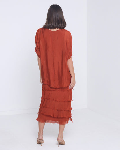 Margo Silk Dress - Ochre