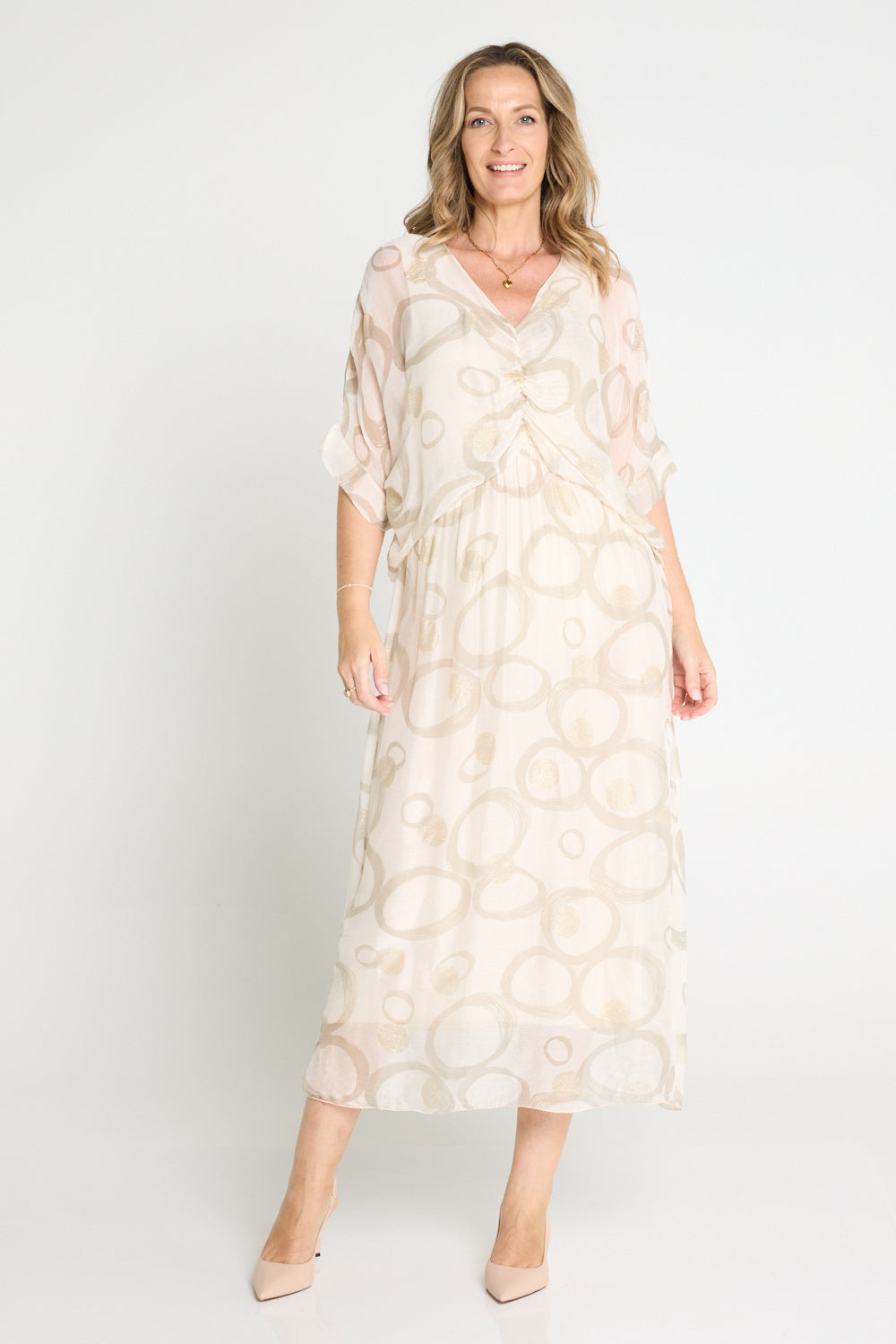 Dianne Silk Dress - Champagne Panna