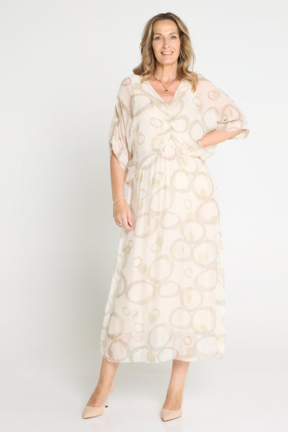 Dianne Silk Dress - Champagne Panna