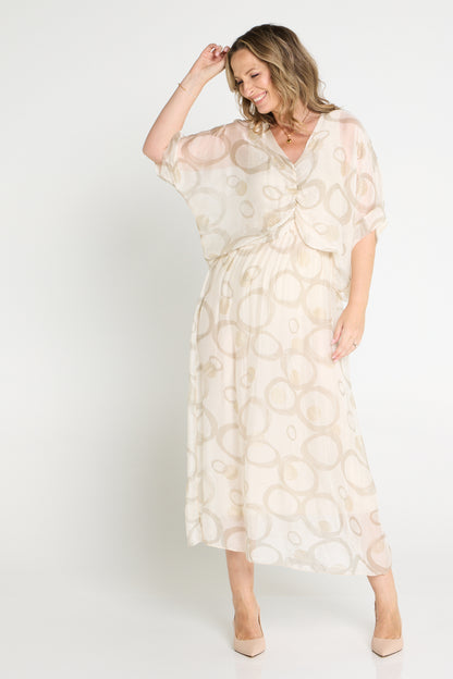 Dianne Silk Dress - Champagne Panna