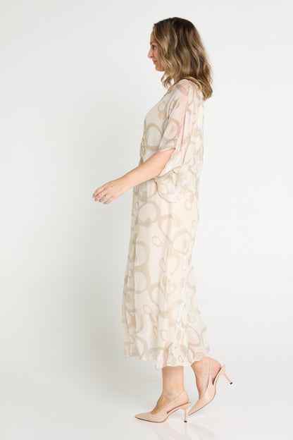 Dianne Silk Dress - Champagne Panna