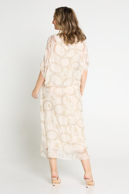 Dianne Silk Dress - Champagne Panna