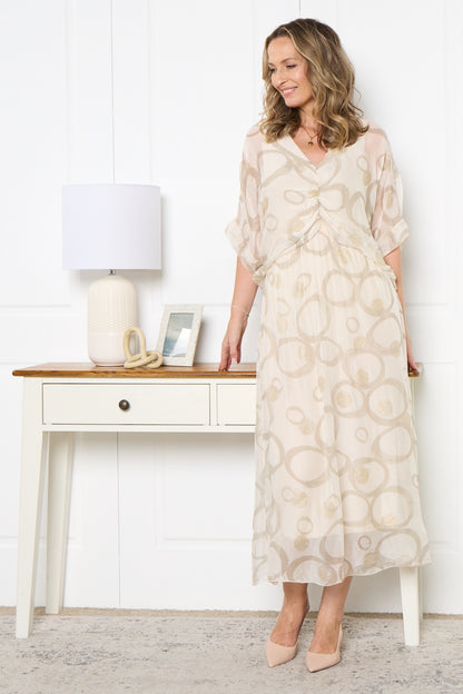 Dianne Silk Dress - Champagne Panna