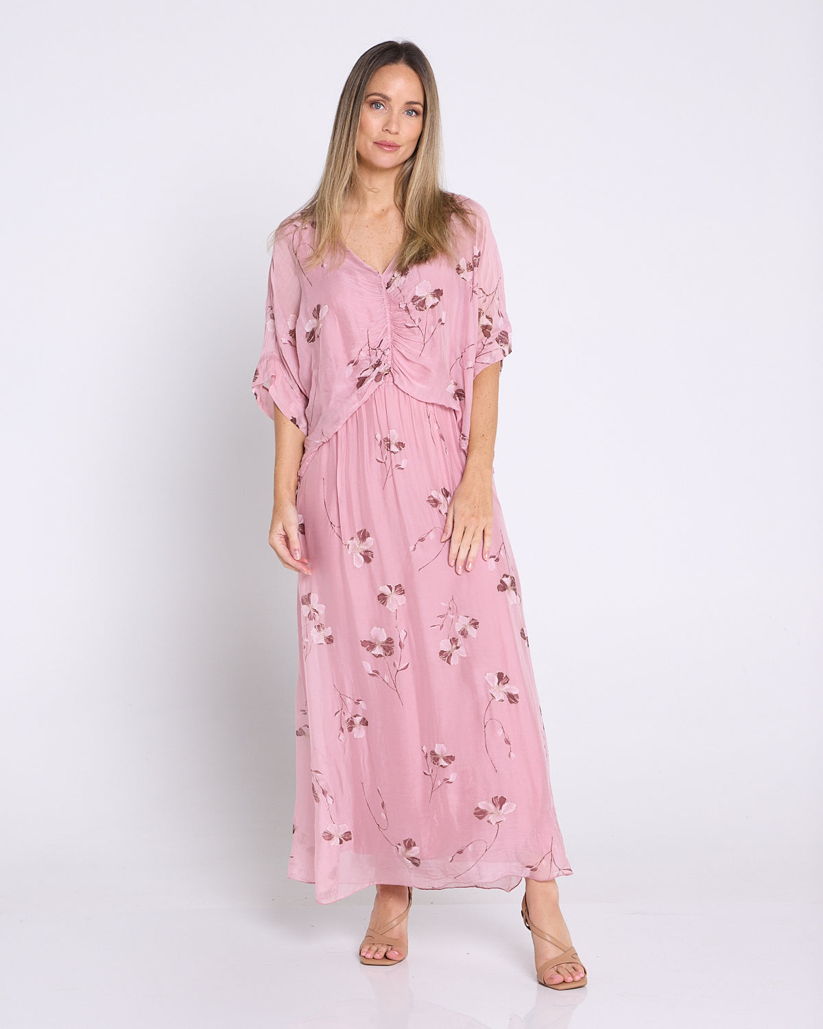 Dianne Silk Dress - Rosa Blossom