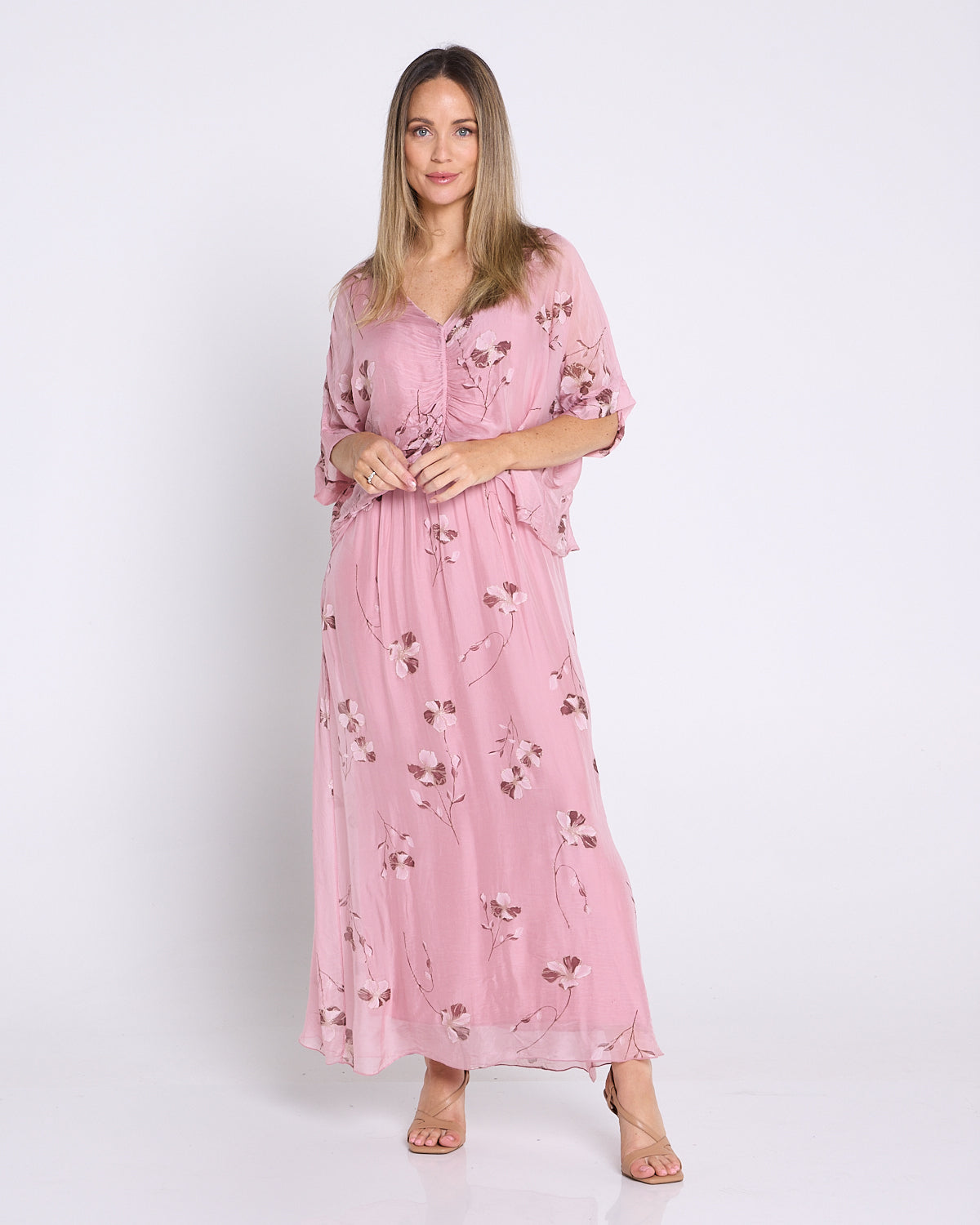 Dianne Silk Dress - Rosa Blossom