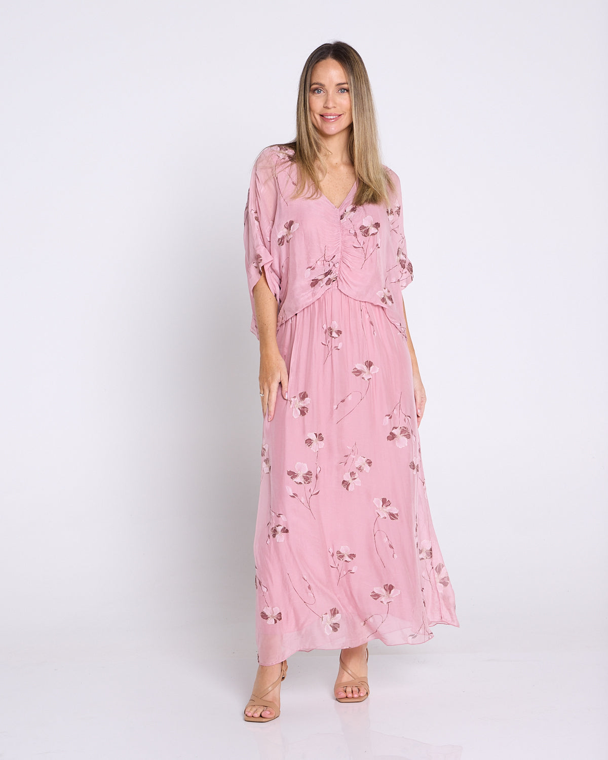 Dianne Silk Dress - Rosa Blossom