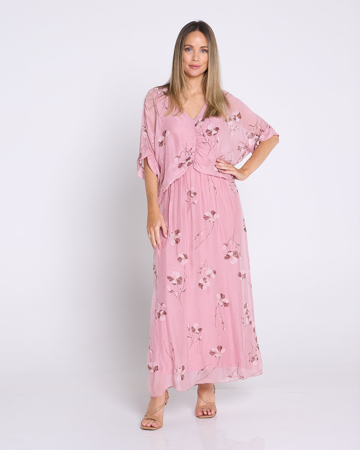 Dianne Silk Dress - Rosa Blossom