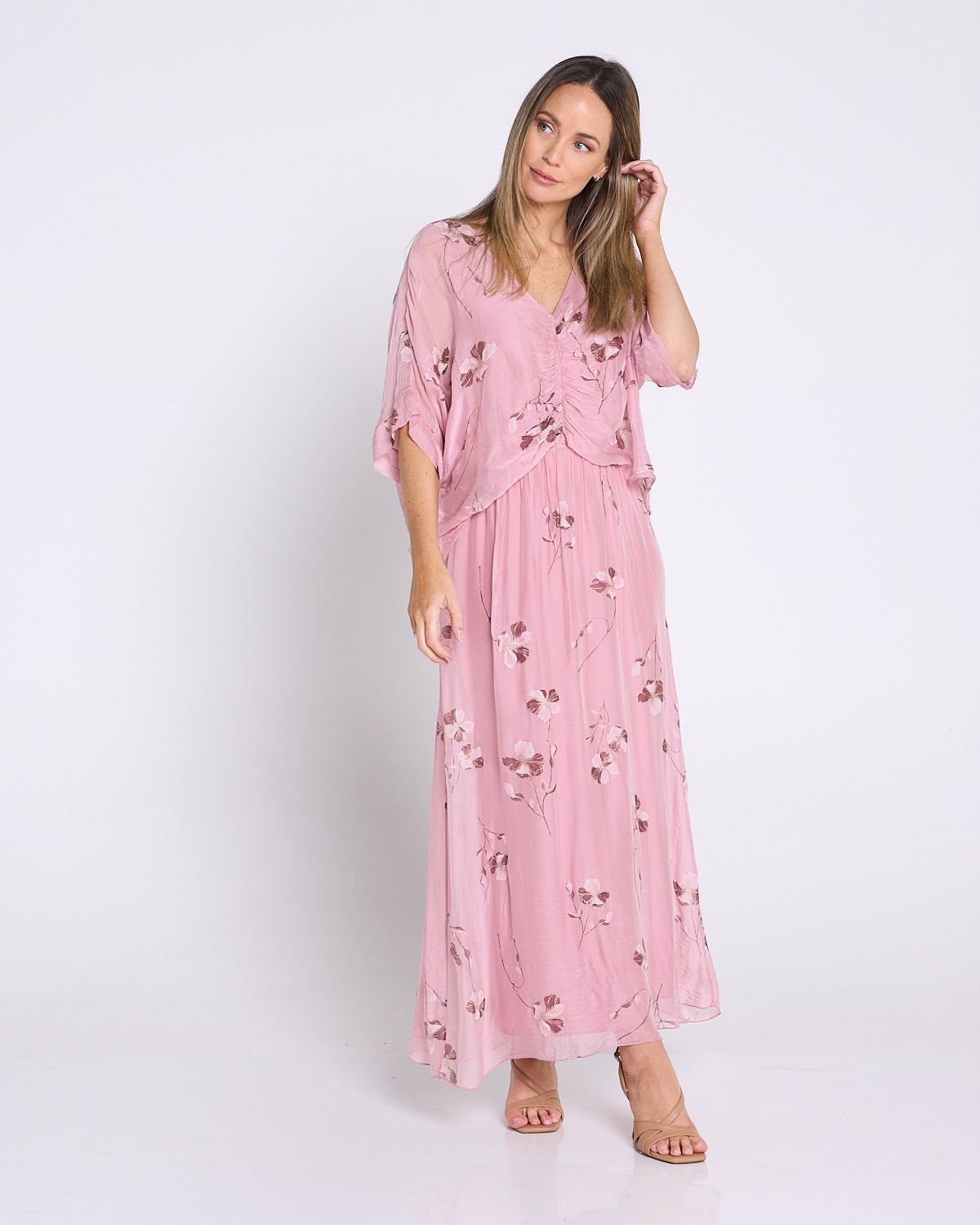 Dianne Silk Dress - Rosa Blossom